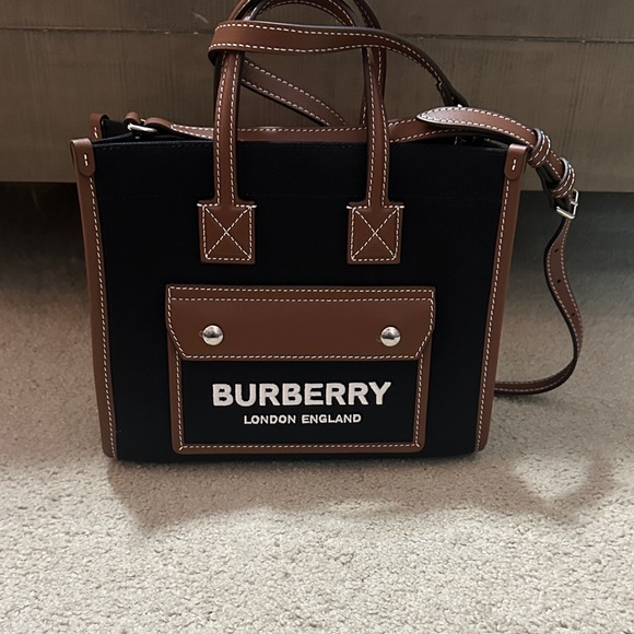 Burberry Black and Tan Messenger Bag - Picture 1 of 1